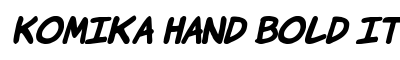 Komika Hand Bold Italic